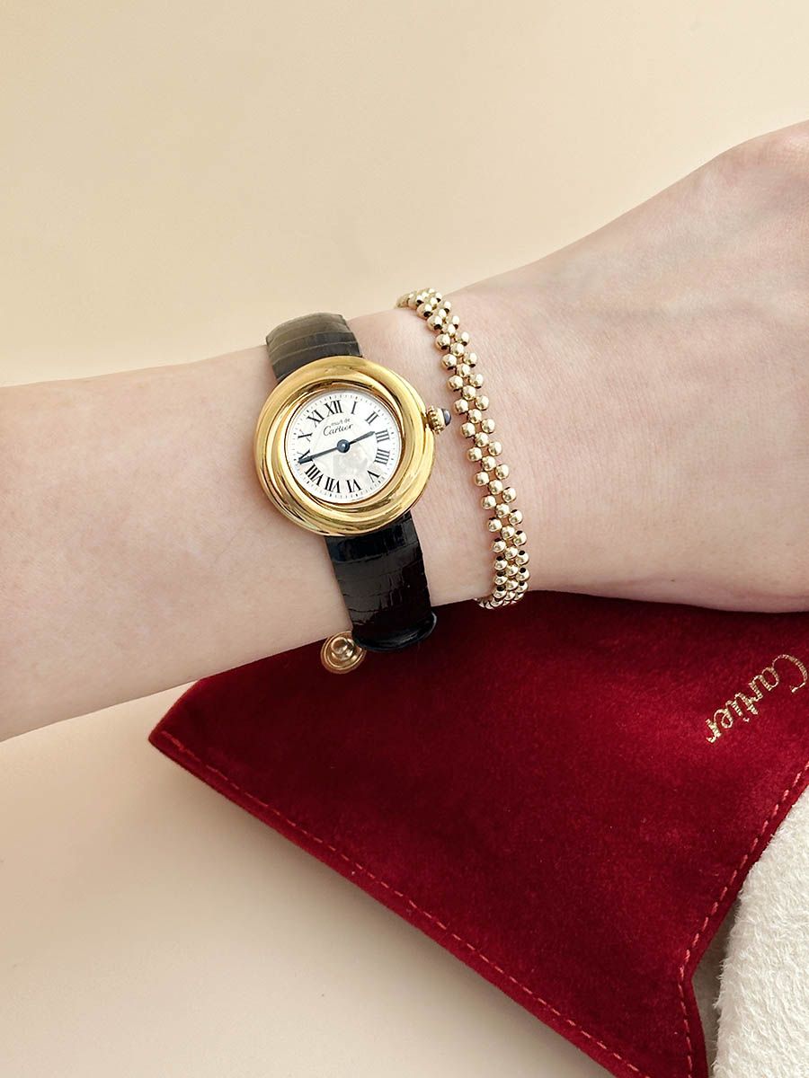 [SPECIAL PRICE] Cartier Trinity Gold vermail Lady watch